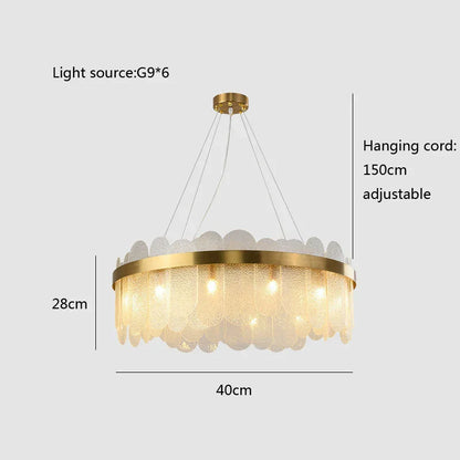 DecorBites™ Glass Chandelier for Ceiling: Elegant Lighting Solution for Dining Table