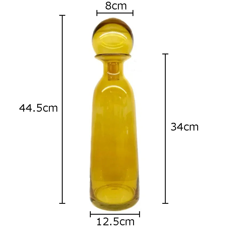 DecorBites™ Amber Glass Vase Hydroponics Desk Decoration Modern Home Decor