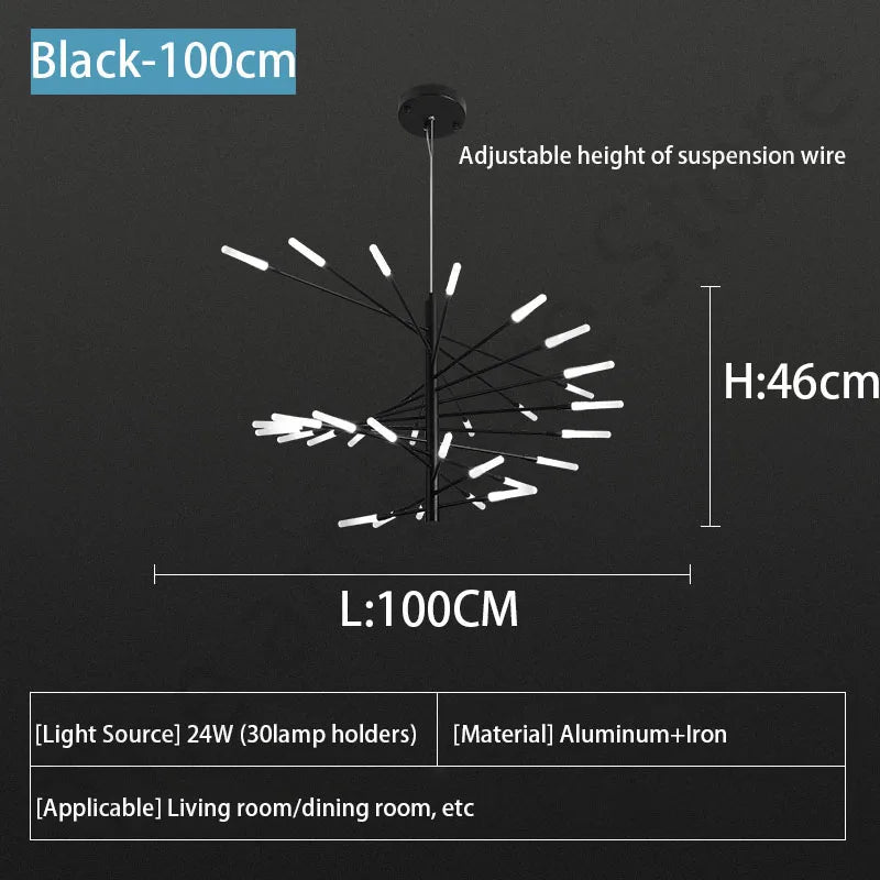 DecorBites™ LED Fireworks Ceiling Pendant Light - Modern Luxury Dimmable Room Decoration