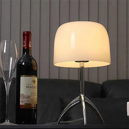 DecorBites™ Lumiere Piccola Chrome Table Lamp Simple Bedroom Bedside Coffee Tables LED Light