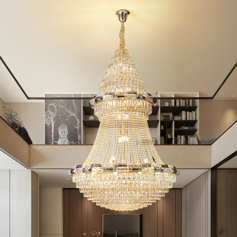 DecorBites™ Crystal Chandelier: Elegant European Luxury Lighting for Living Room, Restaurant, and Bedroom