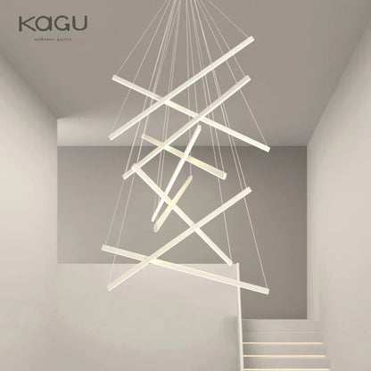DecorBites™ LED Chandelier: Modern Luster Lighting for Stair Hall Bedroom Room Duplex Building