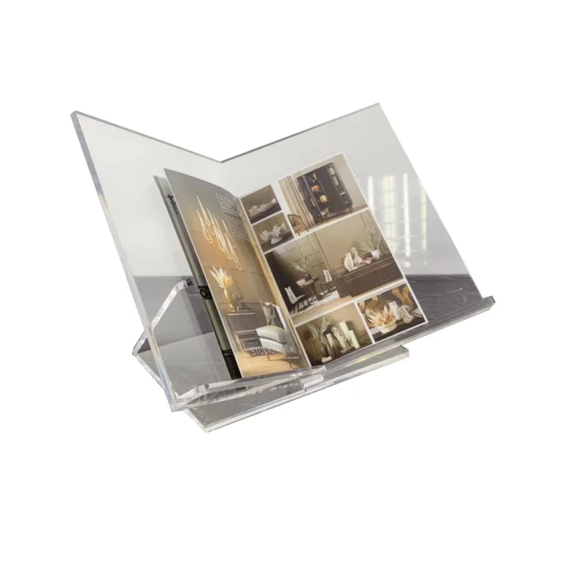 DecorBites™ Acrylic Geometric Bookshelf Magazine Rack Desktop Organizer Home Decor Storage