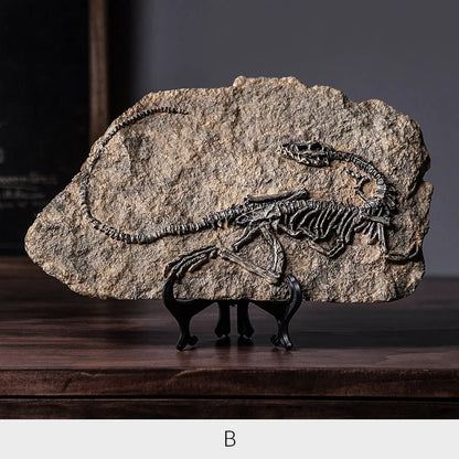 DecorBites™ Dinosaur Fossil Resin Craft Figurine | Home Office Sculpture Decoration