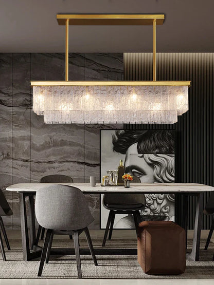 DecorBites™ Elegant Crystal Glass Chandelier for Luxury Home Decor