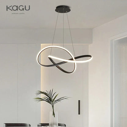 DecorBites™ LED Chandelier Light: Modern Aluminum Acrylic Pendant for Dining Room & Restaurant