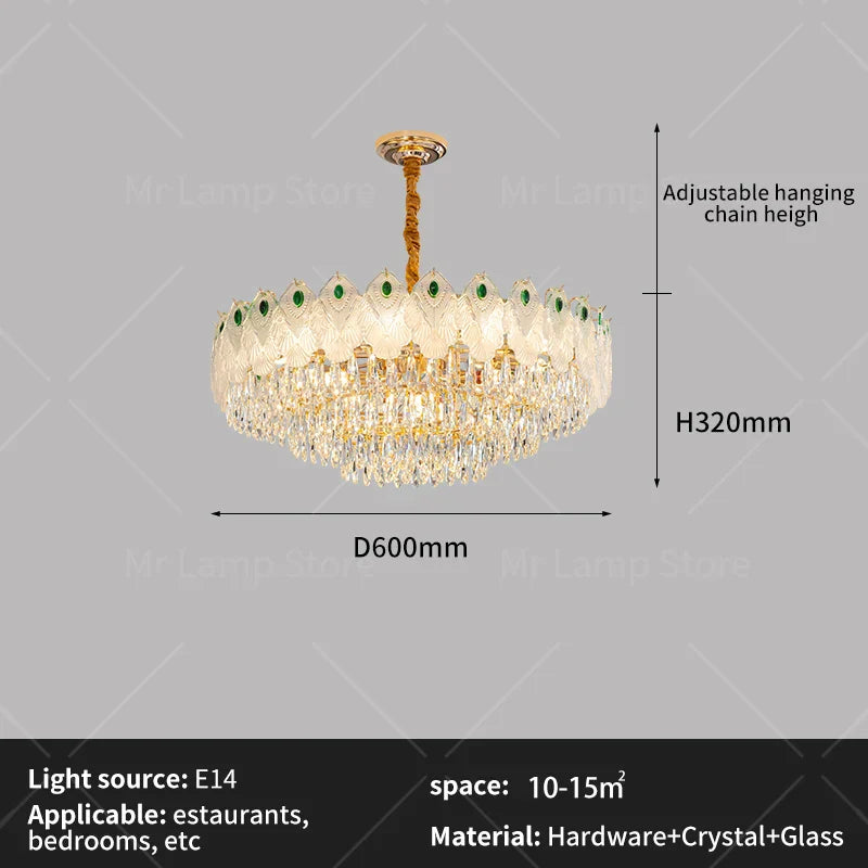 DecorBites™ Crystal Chandelier Light Luxury Living Room French 2024 New Zhongshan Lamps