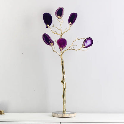 DecorBites™ Golden Agate Tree Metal Decor Home Figurine Art Piece