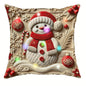 LED 3D Santa Claus pattern design decorative pillowcase Christmas party decorative cushion cover home decoration gift