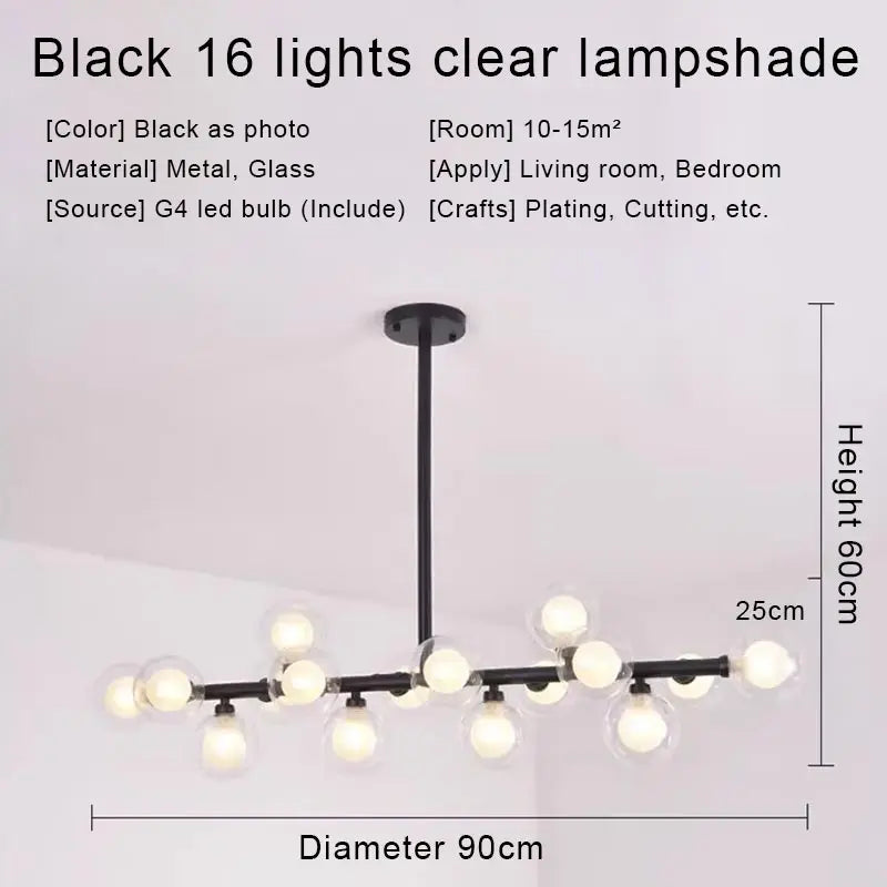 DecorBites™ Gold LED Chandelier, Modern Pendant Light for Living Room, Kitchen, Bedroom, Dining Room