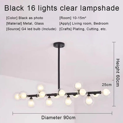 DecorBites™ Gold LED Chandelier, Modern Pendant Light for Living Room, Kitchen, Bedroom, Dining Room