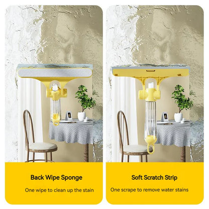 فرشاة تنظيف النوافذ ٤ في ١ من ديكوربايتس™ مع بخاخ لتنظيف الزجاج اللامع والمرايا والسيارات