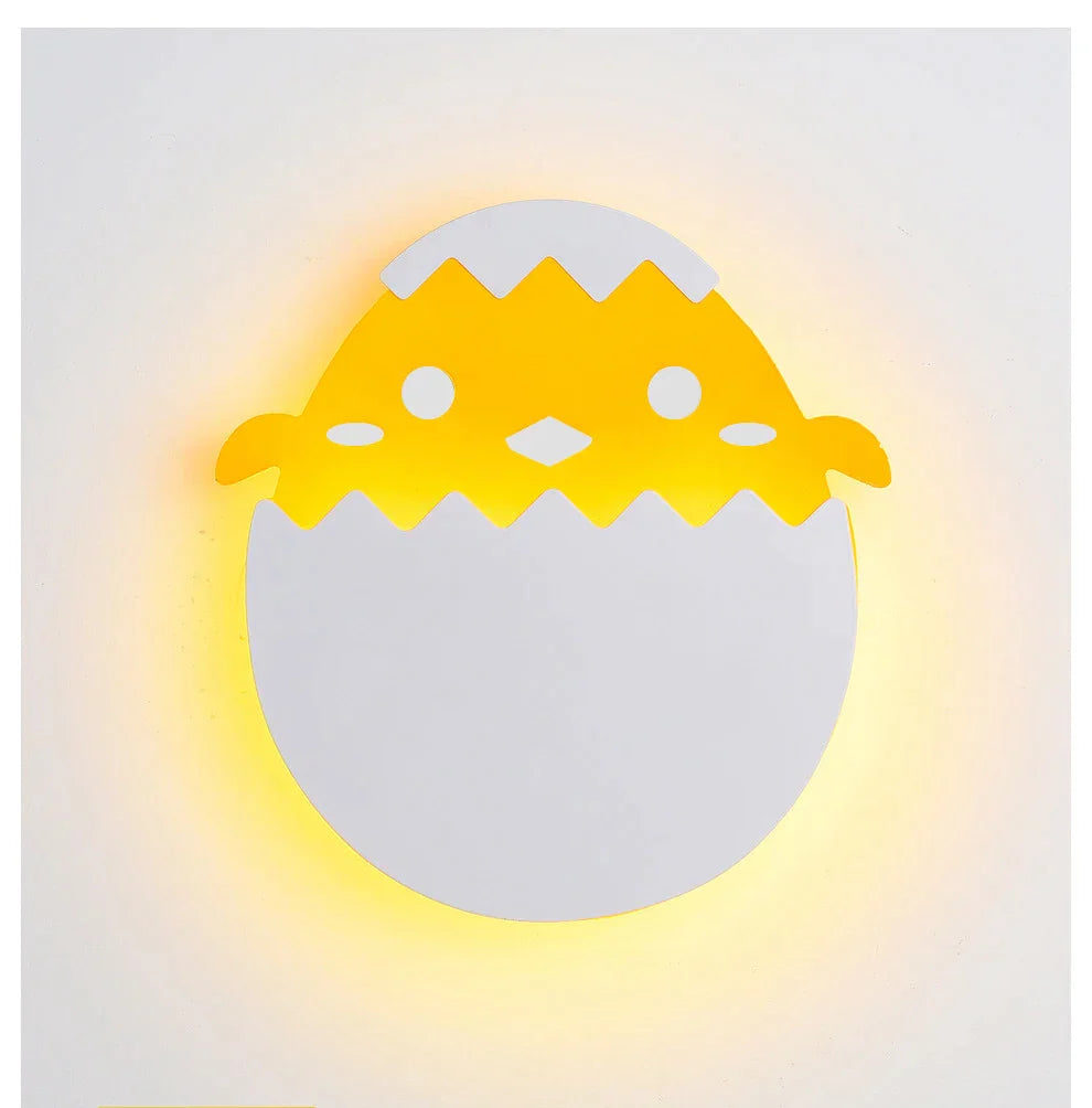 DecorBites™ Dino Egg LED Kids Wall Lamp: Cute Cartoon Bedside Light for Nursery Bedroom