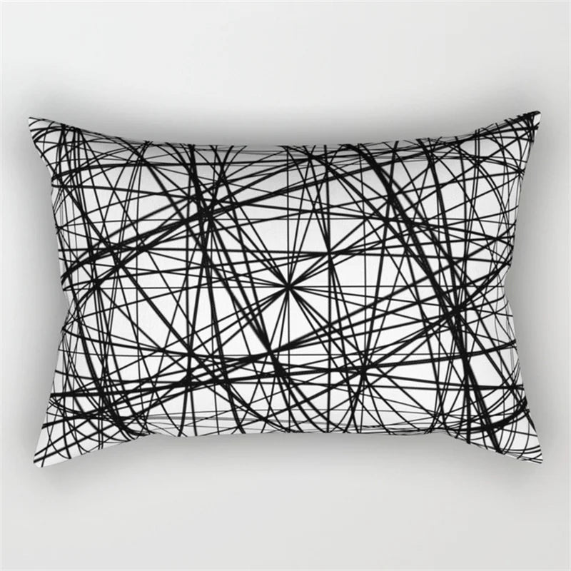 طقم غطاء وسادة للخصر بتصميم هندسي مموج من DecorBites™