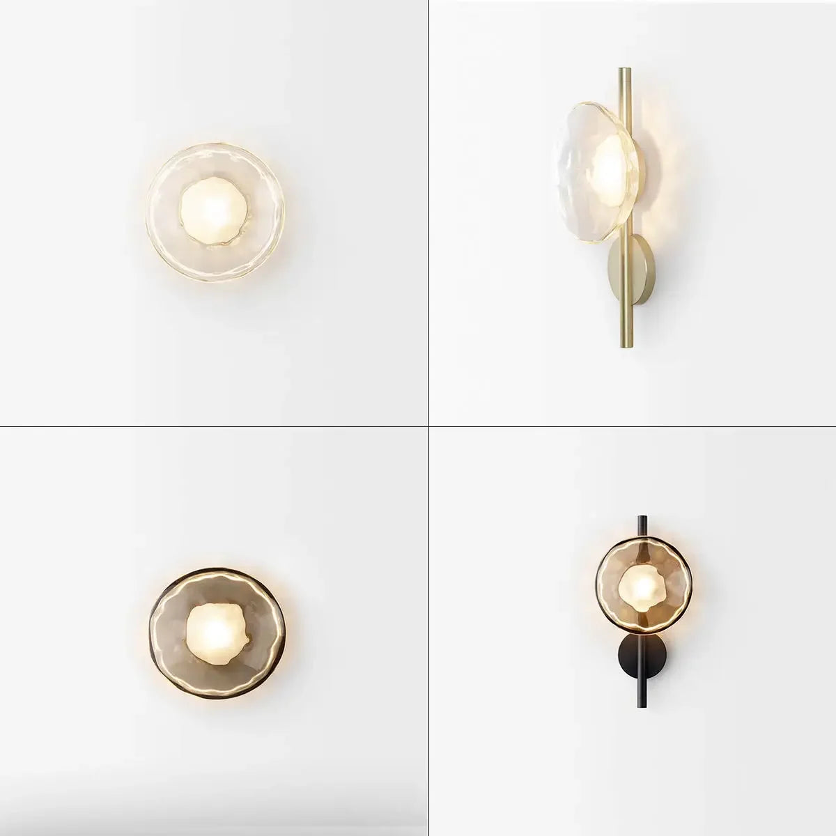 DecorBites™ LED Glass Wall Sconce for Living Room Background Lighting