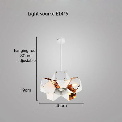 Lámpara colgante LED cúbica DecorBites™: Lámpara colgante Art Déco para un estilo versátil