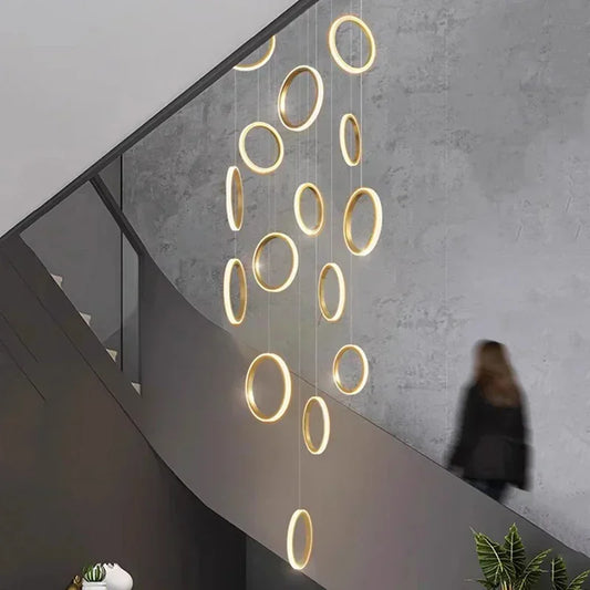 DecorBites™ LED Pendant Lights: Modern Minimalist Hanging Chandelier for Living & Dining Room