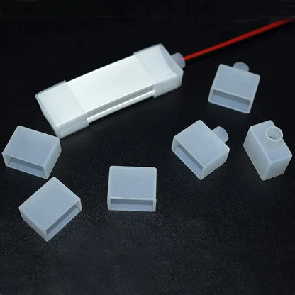 DecorBites™ LED Silicone Tube Profile Connector Clip Plug Neon Strip Lights End Cap Kit