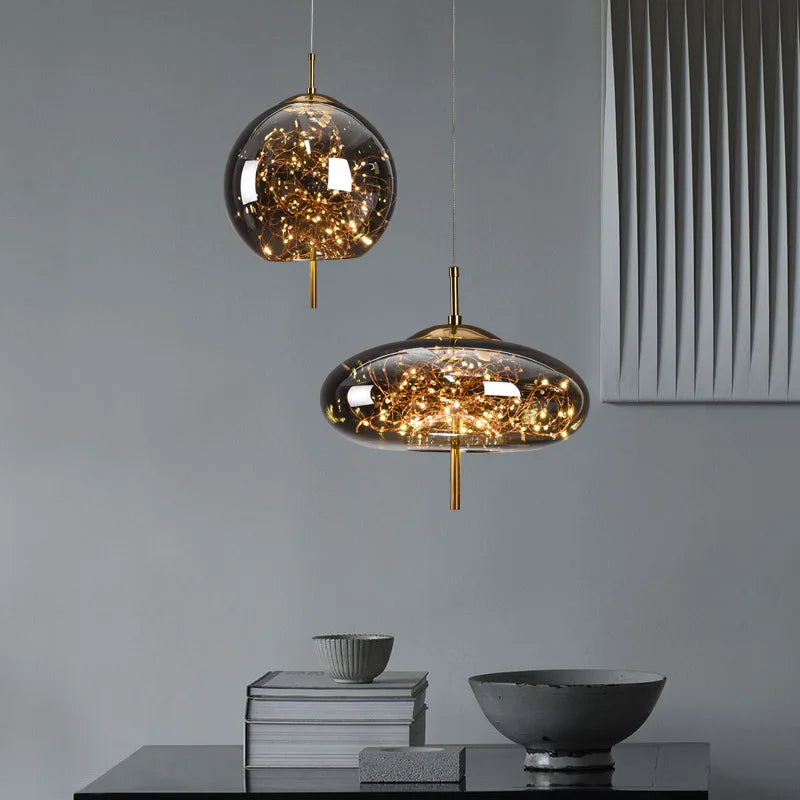 DecorBites™ LED Starry Sky Pendant Lights Luxury Living Room Lamps