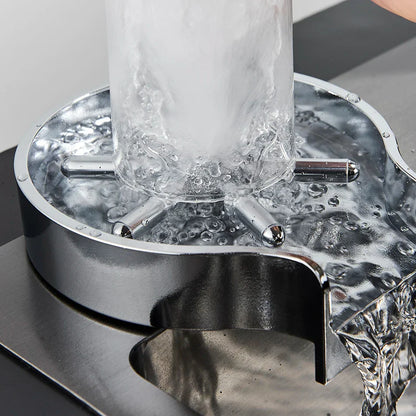 Grifo enjuagador de vasos DecorBites™: Lavavasos y jarras automáticos para fregadero de cocina