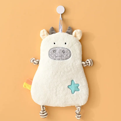 DecorBites™ Cartoon Animal Bathing Hand Towel for Kids - Soft, Absorbent Coral Velvet