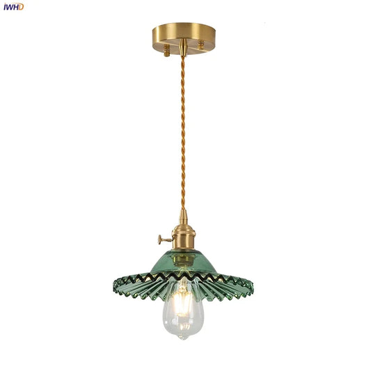 DecorBites™ Green Glass LED Pendant Lights | Nordic Modern Kitchen Hanging Lamp Fixtures