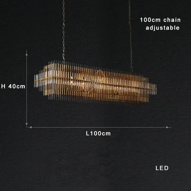 DecorBites™ Brass Pendant Light Fixture Italian Designer Hanglamp for Villa Decoration