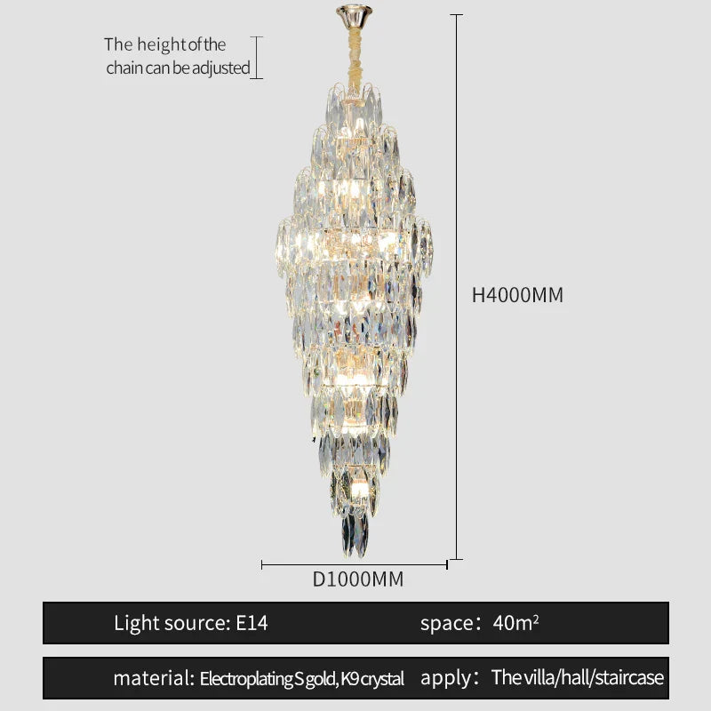 DecorBites™ Crystal Chandelier for Luxe Modern European Villa Decor