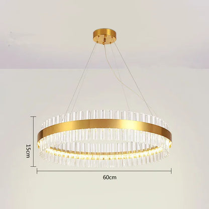 Lámpara colgante circular LED de cristal DecorBites™ para la decoración de la sala de estar y la cocina.