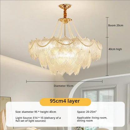 DecorBites™ Crystal Chandelier: Modern Luxury Lighting for Living Room, Bedroom, and Dining Room
