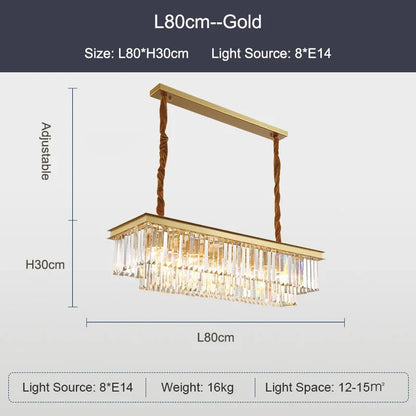 DecorBites™ Crystal Ceiling Chandelier: Modern Black Gold LED Pendant Lamp for Luxury Living Room