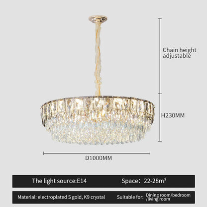 DecorBites™ Crystal Chandelier: Modern Luxury Lighting for Home, Hotel, Restaurant
