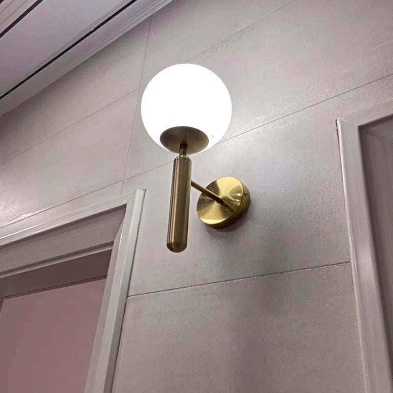 ديكور بايتس™ - مصابيح حائط على شكل كرة زجاجية لديكور غرفة النوم وغرفة المعيشة