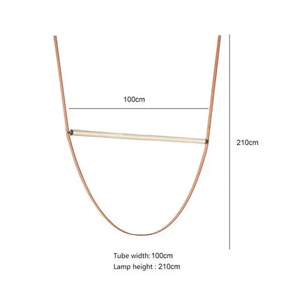 DecorBites™ Glass Tube Pendant Lamp: Modern LED Lighting for Living Room, Duplex Villa Staircase