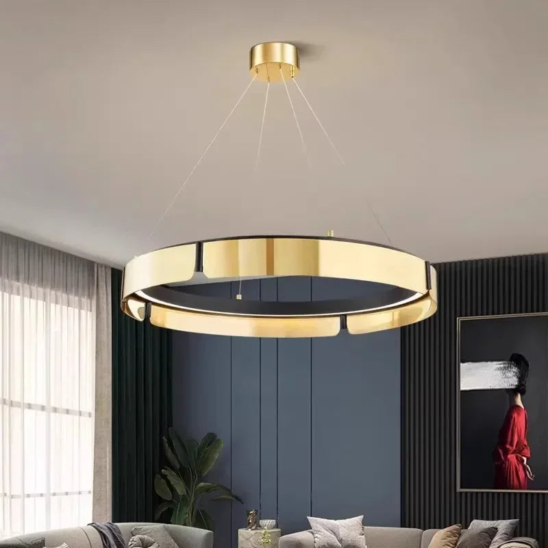 DecorBites™ LED Chandelier: Modern Minimalist Pendant Light for Living, Dining, Kitchen, Bedroom
