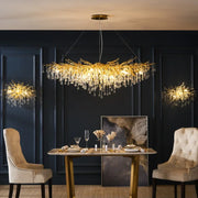 Gold Crystal Modern Chandelier L180cm Premium