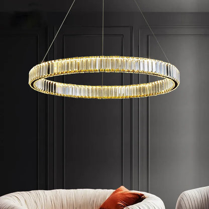 DecorBites™ Crystal LED Ceiling Chandeliers: Modern Living Room Dining Room Pendant Lamp