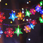 1-10M Christmas Snowflake star Light Christmas Deer String Lights for Merry Christmas Tree Garden New Year's home Decorations