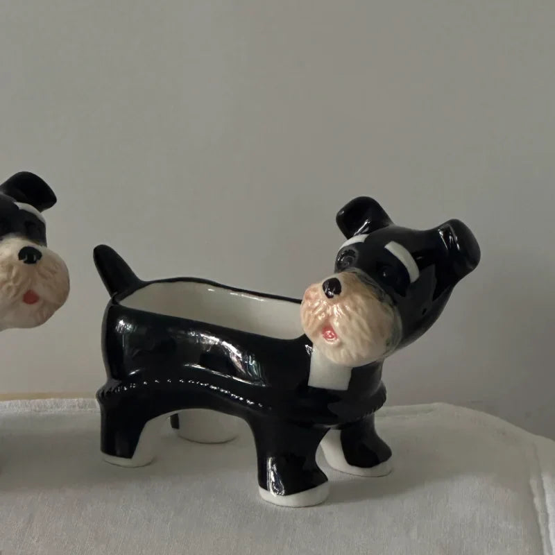 DecorBites™ Cartoon Puppy Schnauzer Ceramic Storage Tray Home Decoration