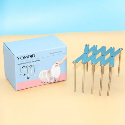 رف طهي بالبخار قابل للتعديل وحامل لتجفيف الأطباق من DecorBites™ - رف أواني مطبخ متعدد الوظائف