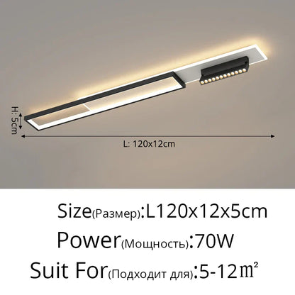 DecorBites™ Acrylic LED Chandelier with Spotlights, Black/Gold, Living Room Bedroom Lighting