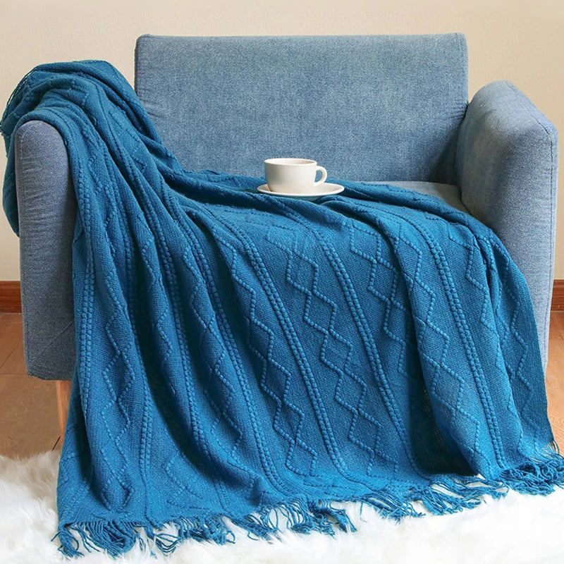 DecorBites™ Cozy Knit Throw Blanket
