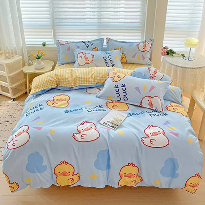 طقم أغطية سرير قطني مطبوع من DecorBites™: طقم لحاف مريح، قابل للتهوية، مناسب لجميع المواسم