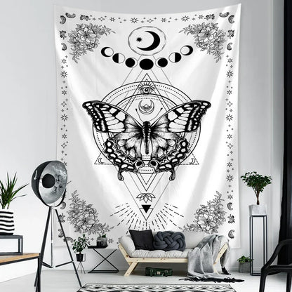 Decobites Geometric Butterfly Tapestry Wall Hanging for Bohemian Home Decor