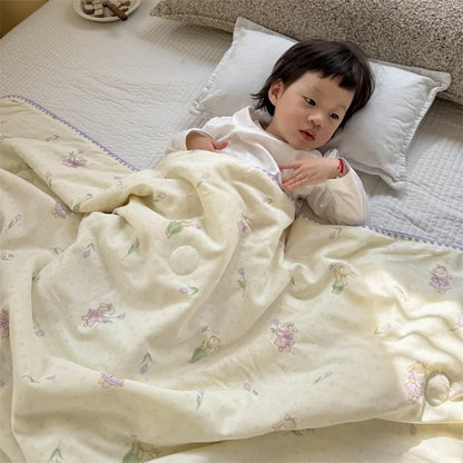 DecorBites™ Kids Cartoon Printed Cooling Summer Blanket - Soft Lightweight Comforter