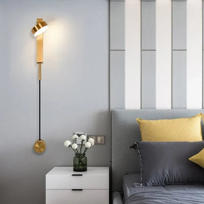 DecorBites™ مصباح حائط LED قابل للتعديل مع مفتاح تعتيم ودوار للإضاءة الداخلية