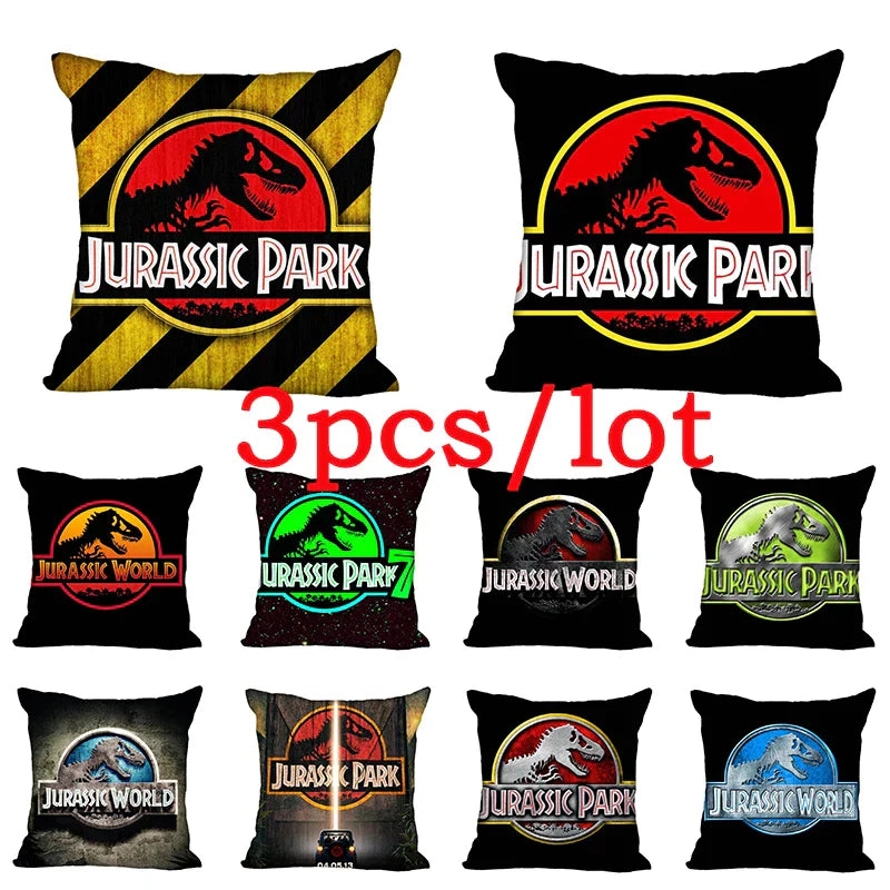 DecorBites™ Jurassic Park Dinosaur Pillowcase Cover for Living Room Sofa and Chair