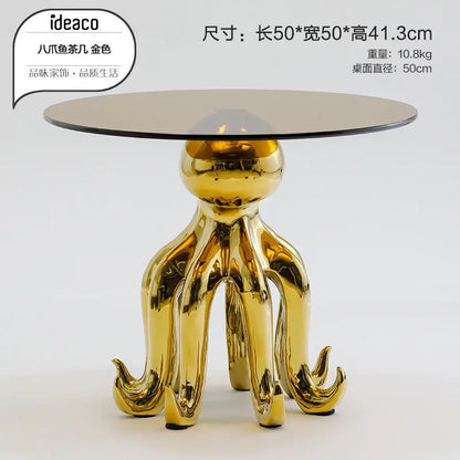DecorBites™ Octopus Glass Side Table - Nordic Design Creative Living Room Furniture
