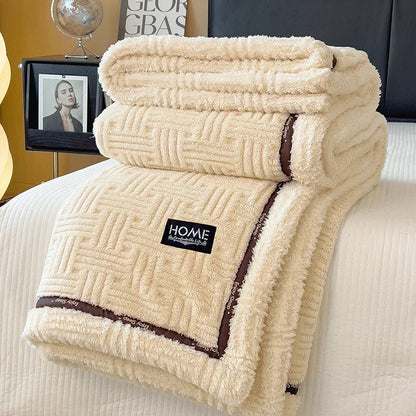 Decobites Fluffy Fleece Blanket for Bed Sofa Cover Glade Cozy Warmth Blanket