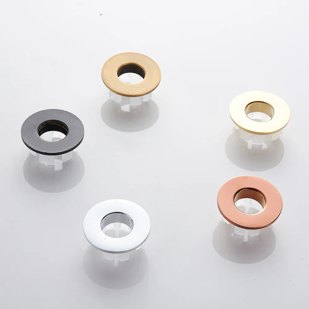 DecorBites™ Brass Sink Overflow Cover Six-foot Ring WF-0567